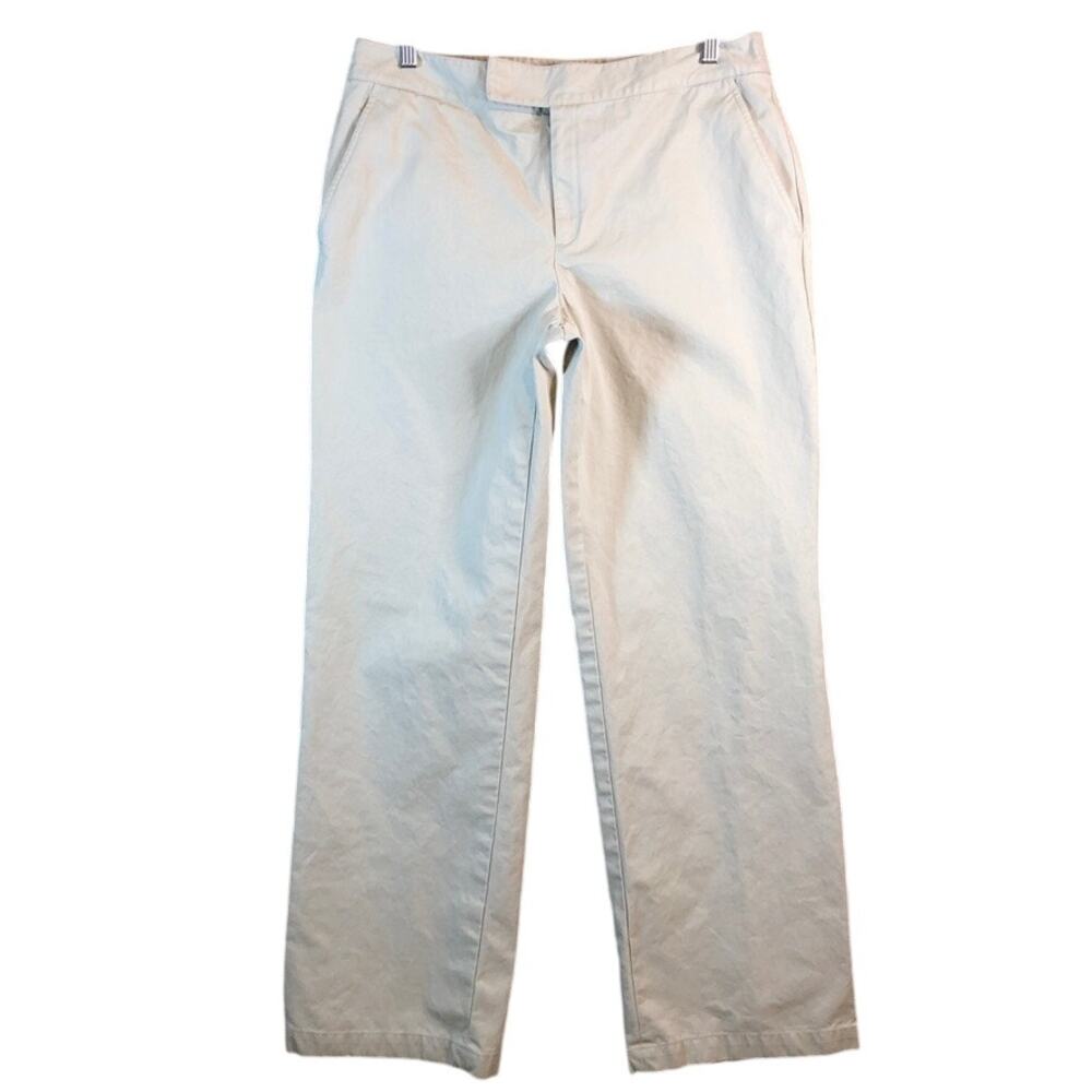 Banana Republic Womens Pants Beige High Rise Khakis Workwear 100% Cotton 10